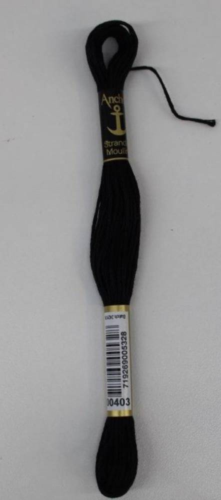 Stranded Cotton Cross Stitch Threads - Black 403